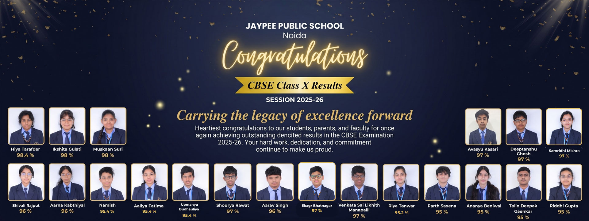 Class 10 toppers 2026-26